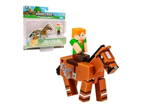 Bizak Minecraft Figura Alex Y Caballo Con Movimiento 64110030 1 Bizakp25pn (modelo Surtido 1 Unidad Aleatoria)