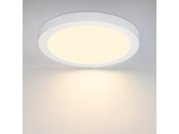 Zmh Painel Led Plana De 18 W Para Banheiro - Conjunto De 4 Redondas, Branco Quente, 3000 K, Ip44 - Luminária De Corredor Interno Ø 23 Cm - Moderna