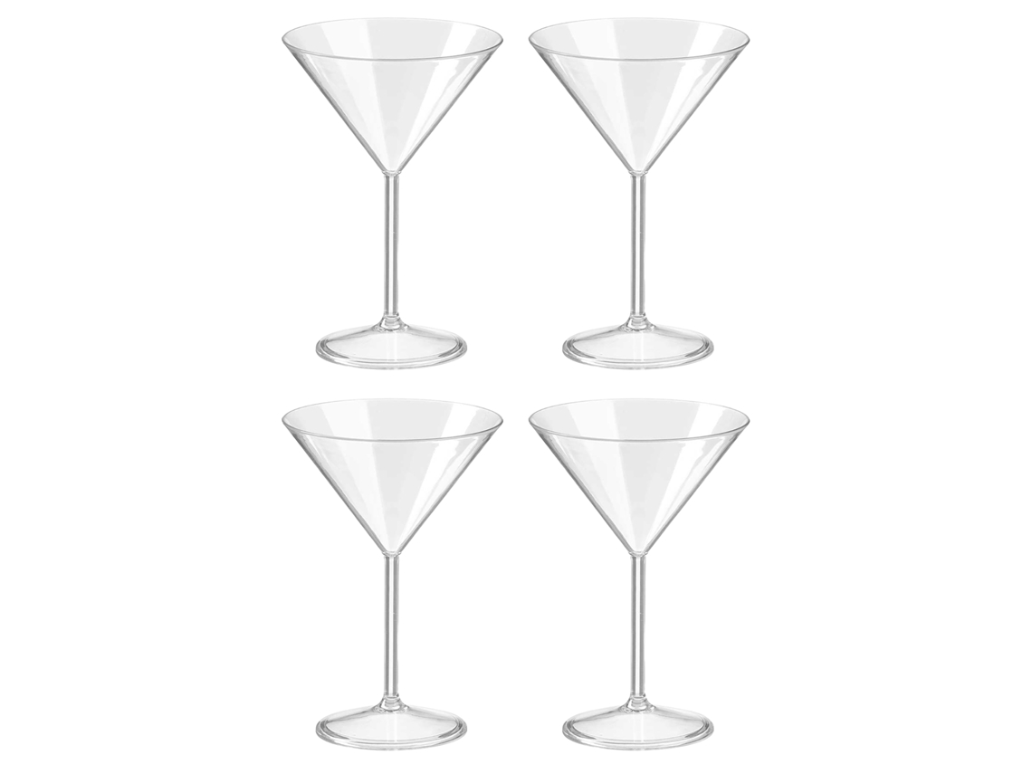 Conjunto de 4 Copos de Cocktail de 260ml em Acrílico DAM