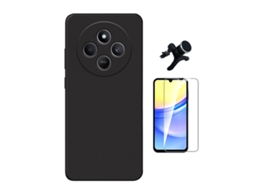Capa Clearglass para Xiaomi Xiaomi Poco C75 PHONECARE Resistente Preto