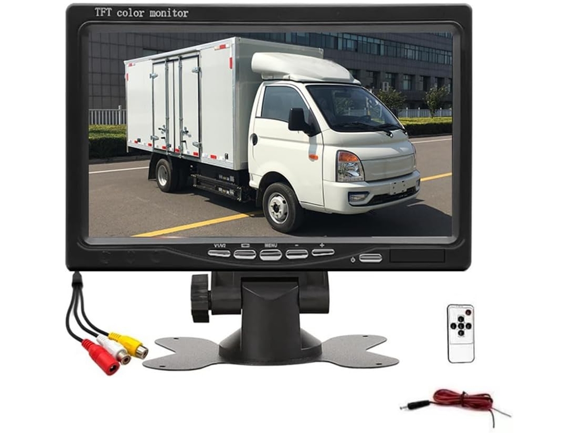 Monitor Lcd Automotivo de 7 Polegadas 800 X 480, 12v/36v, com Entrada de Vídeo Bidirecional e Câmera de Ré. SFUSHOS (16:9)