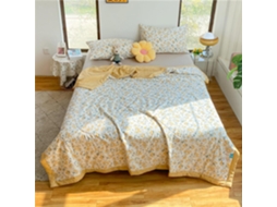 Colcha Acolchoada Fansu 2 5 Tog em Algodão para Cama Ideal Ar Condicionado com Enchimento de Sofá e Estampa Fl