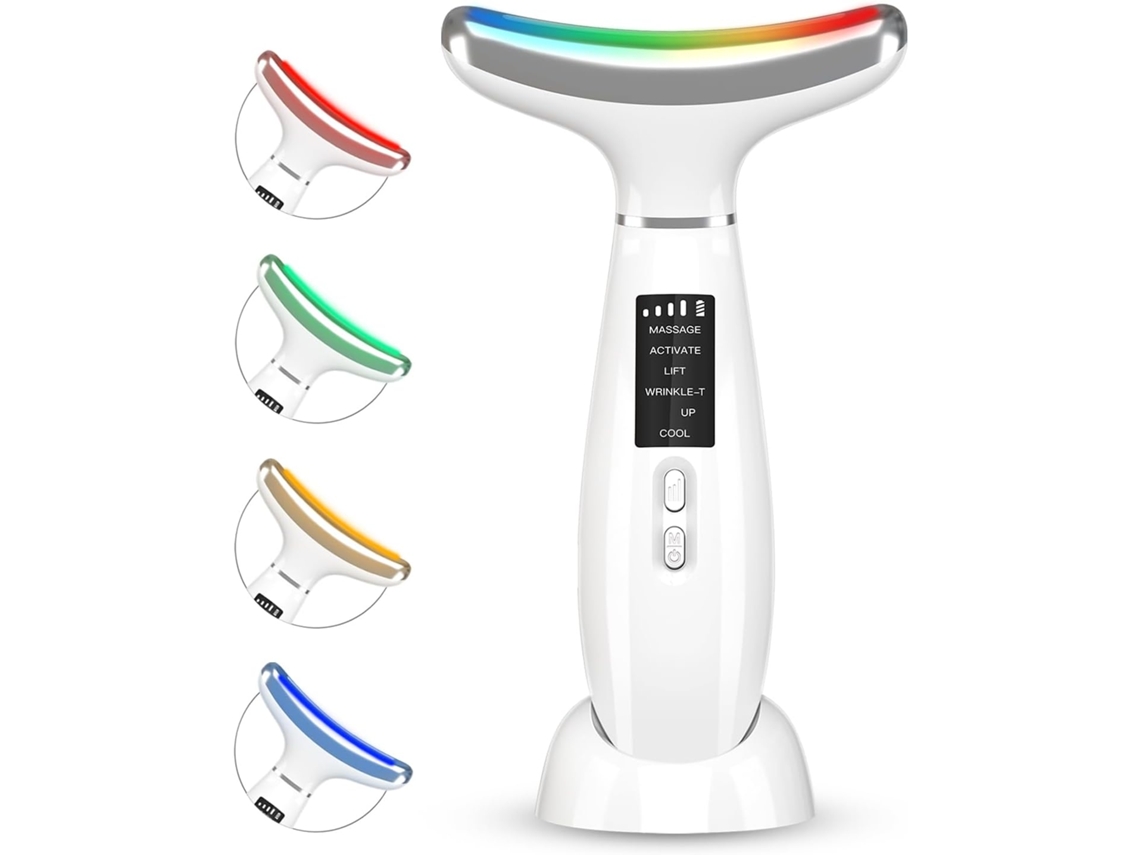 Led 4 Cores + Vibração + Calor Para Antienvelhecimento E Relaxamento - Branco