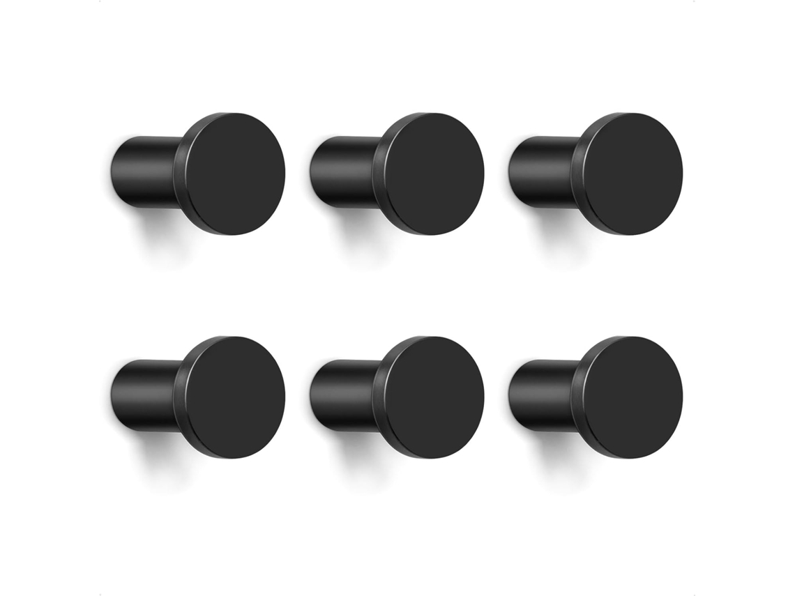 Ganchos De Parede Pretos, Ganchos De Parede Simples E Resistentes Zeuxo