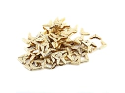 100 Protectores De Esquinas De Metal Amarillo Retro Para Libros, Álbumes, Menús, Cuadernos, Carpetas Y Archivos.