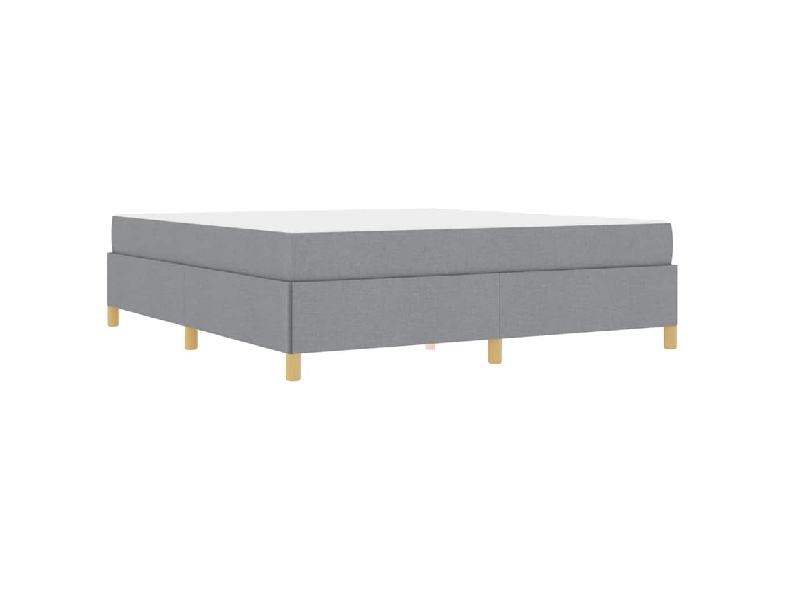 Conjunto 1 Estrutura Da Cama Vidaxl Cinzento-claro Tecido (180 X 200 Cm)