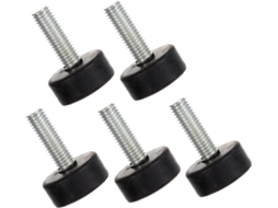 Nuobesty Conjunto De 5 Pés Borracha Ajustáveis Para Nivelamento Móveis, Mesas E Cadeiras, Com Parafusos E Almofadas