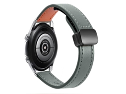 Pulseira De Relógio Em Couro De Microfibra Com Fecho Magnético Fino De 22 Mm
