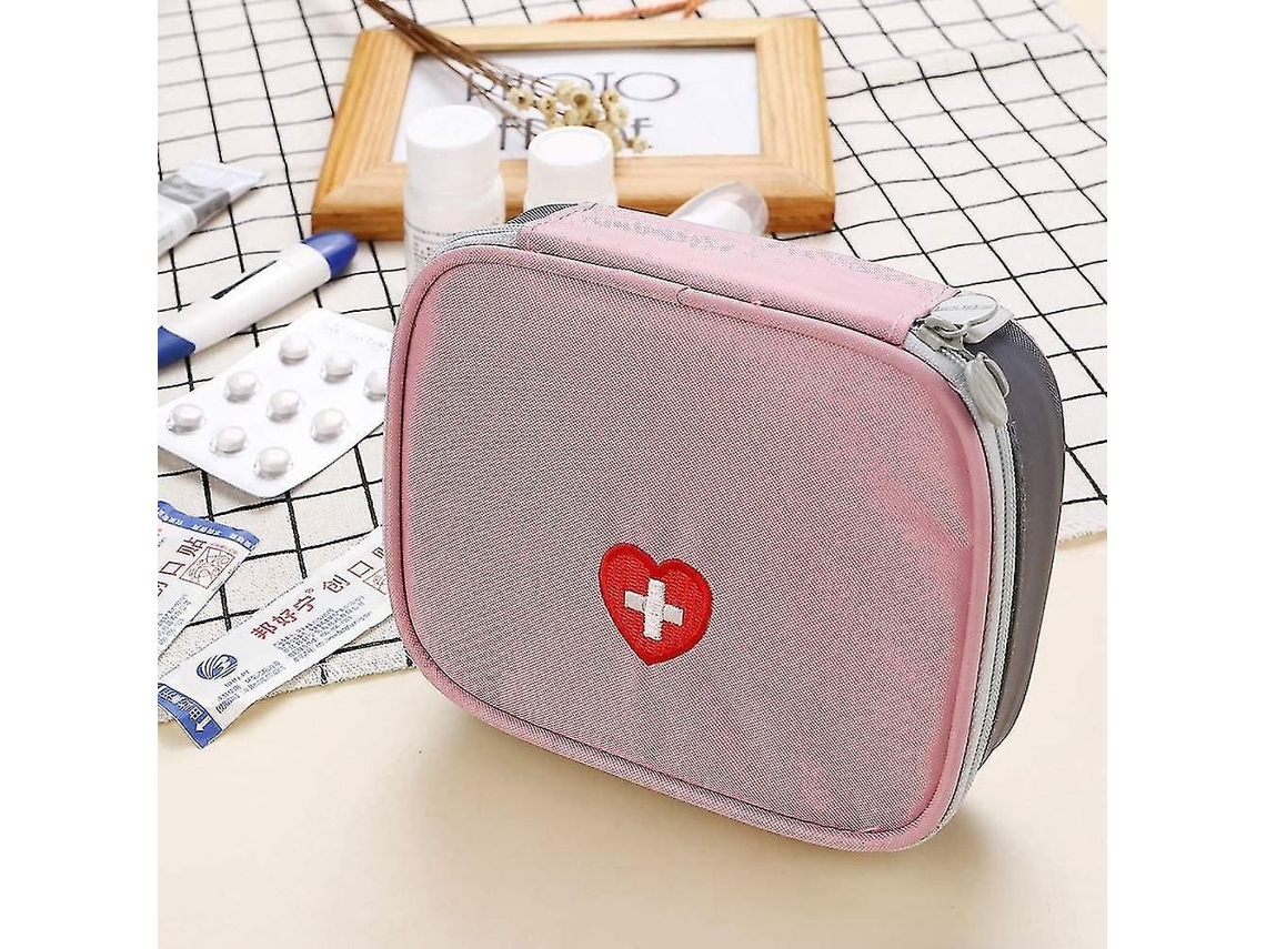 Mini Kit De Primeiros Socorros Portátil Rosa