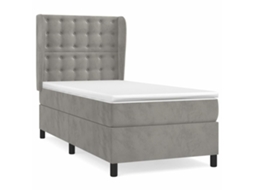 Box Spring Bed, Box Spring Beds Vidaxl Cinzeto Veludo (90 X 200 Cm)