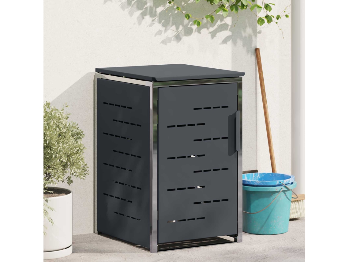 Vidaxl Armazenamento De Lixeira For 1 Bin 240l Antracite