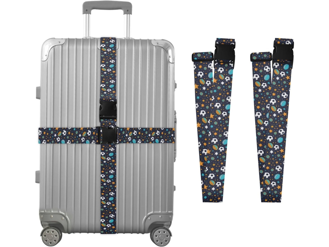 Conjunto De 2-cintas Bagagem Ball And Star Para Malas, Cintas De Viagem, Acessórios Para Cinto, Conector De Bagagem