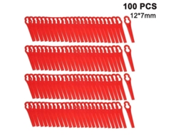 100 Lâminas De Cortador De Grama Plásticas Lâmina De Desbrozador Para Frt18a Frt18a1 Art 46155 Frt20a1