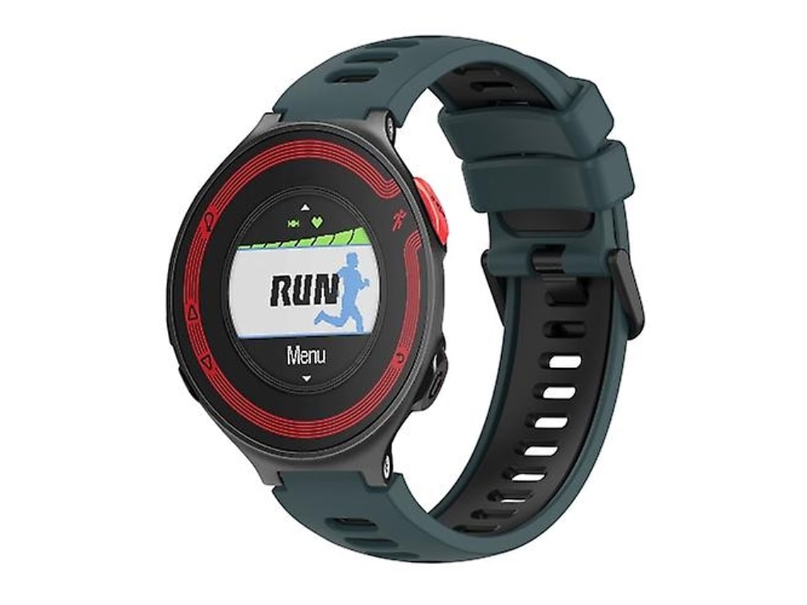Pulseira De Relógio Garmin Forerunner 220 Bicolor Silicone Verde Oliva Preto Chennls