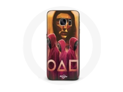Capa para Samsung Galaxy S6 Edge Squid Game máscaras Quadrado triângulo eCírculo desenho