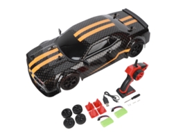 Carro De Controle Remoto Drift Rc 2.4ghz Com Luz Frontal 4 Rodas Baterias Duas Brinquedo De Corrida