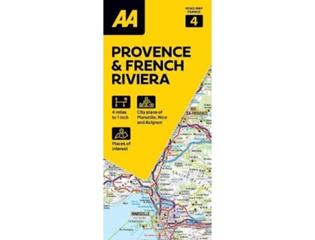 Livro AA Road Map Provence amp French Riviera de Aa Publishing (Inglês)