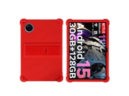 Capa Protetora De Silicone Com Suporte, Compatível Com O Tablet Doogee Tab A9/a9pro De 11 Polegadas.vermelho Vivo Yunzii