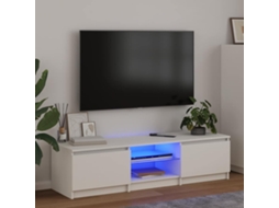 Vidaxl Móvel De Tv Com Luzes Led 140x40x36 Cm Branco