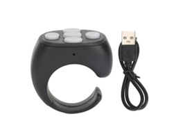 Anel de controle remoto Bluetooth 2026 para celulares Android com rolagem e cliques.