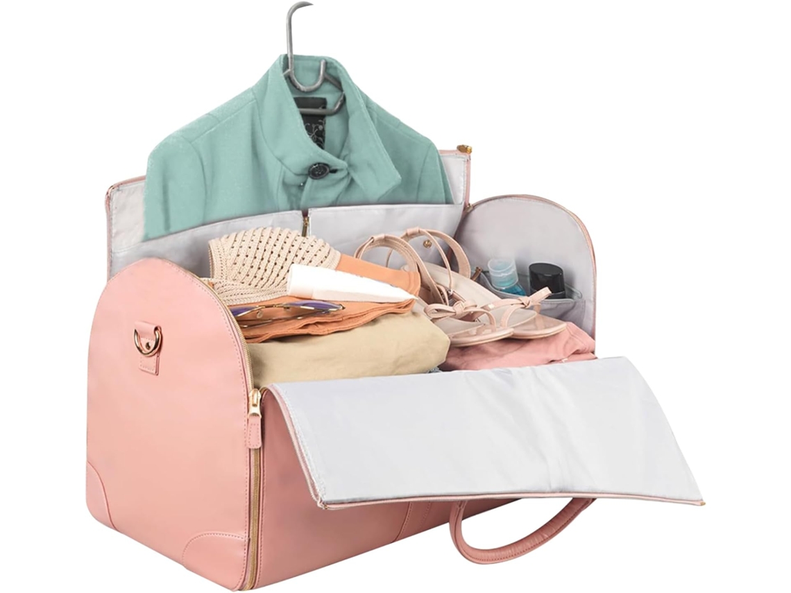 Mala de Viagem Dobrável em Pu, Estilo Sacola para Roupas, com Grande Capacidade e Compartimento Sapatos. AQUAFORGE
