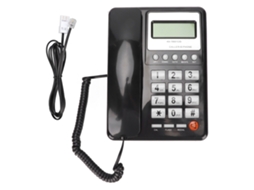 Aetheria telefone Fixo com Fio Kxt8001cid com Id Chamada Lcd para Casa Escritório Hotel Preto