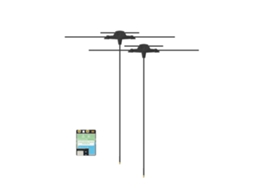 Antena Dupla 70mm Iflight Expresslrs 2.4/900mhz Elrs 100mw Rx True Diversity Gemini Antena Dupla P/ Drones Rc Fpv MDUG