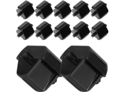 Conjunto De 12 Núcleos Compatíveis Para Substituição Em Dispensadores Fita Adesiva, Em Plástico Preto, Com Sistema De