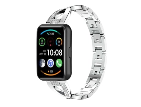 Pulseira Pulseira Aço Luxo Para Huawei Watch Fit 2 Prata Facpoet