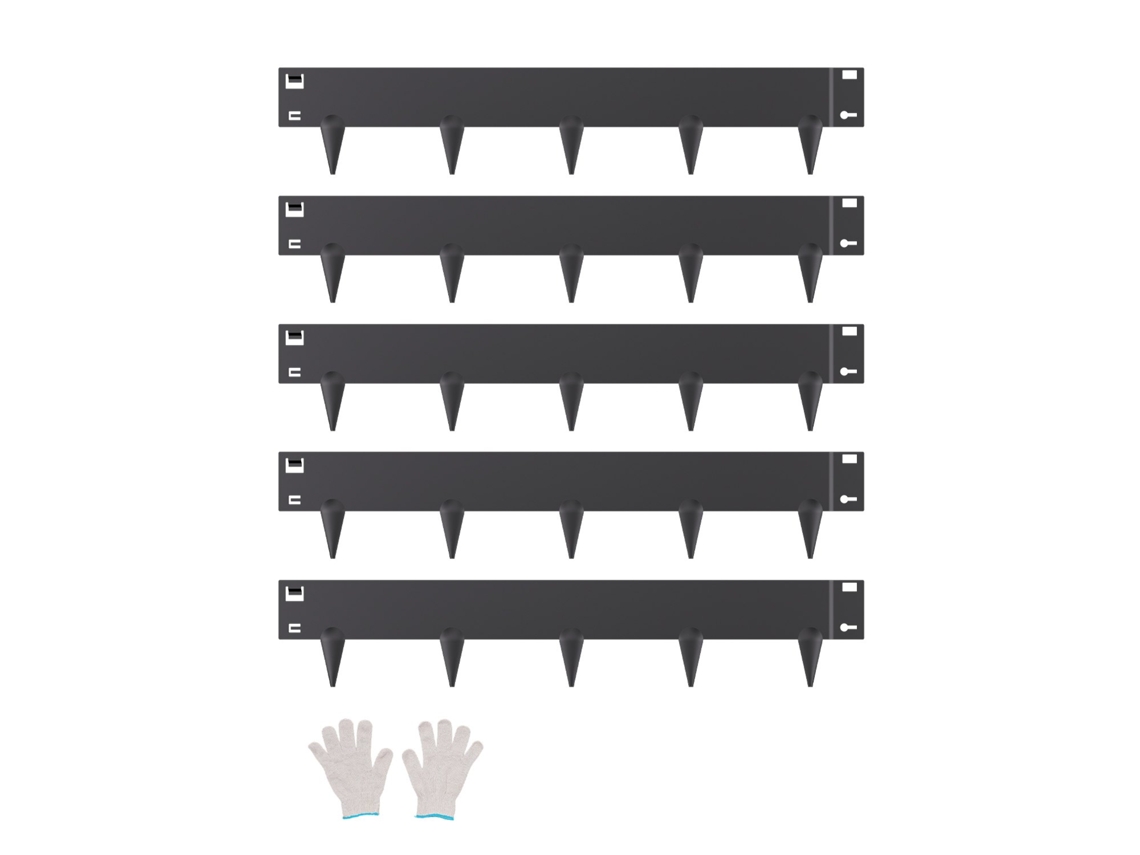 5 Pcs Borde De Metal De 990 X 181 X 1,5 Mm Com Dentes Afiados, Preto Vevor