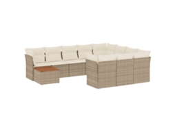 Garden Sofa Set, Garden Sofa Sets Vidaxl Bege Rattan / Vime (n/a)