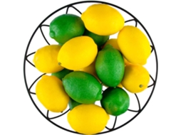 20 Unidades de Limões e Limas Artificiais, Frutas Falsas para Decoração de Casa, Cozinha e Festas, 7, 6 Cm X 5, Amarelo e Verde BRILVIBERA
