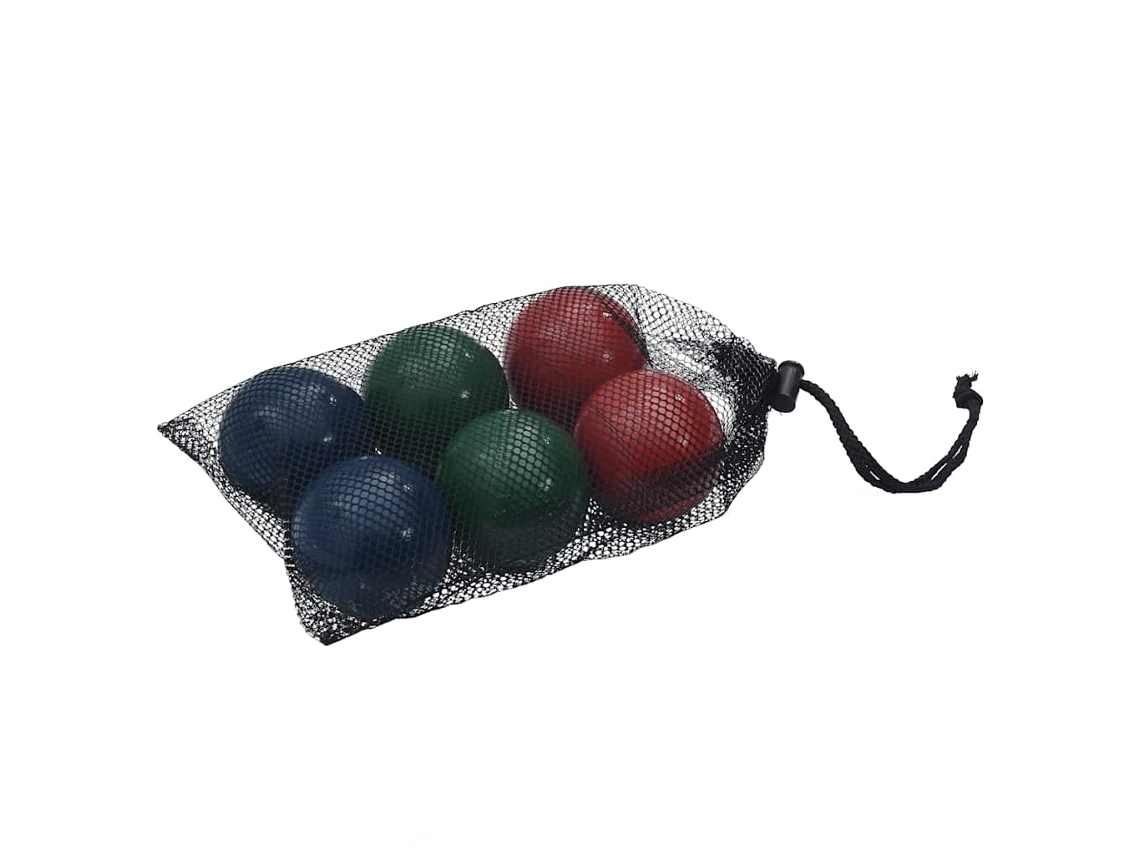 Vidaxl Conjunto Bolas De Boccia 8 Pcs C/ Saco Transporte Pinho Maciço