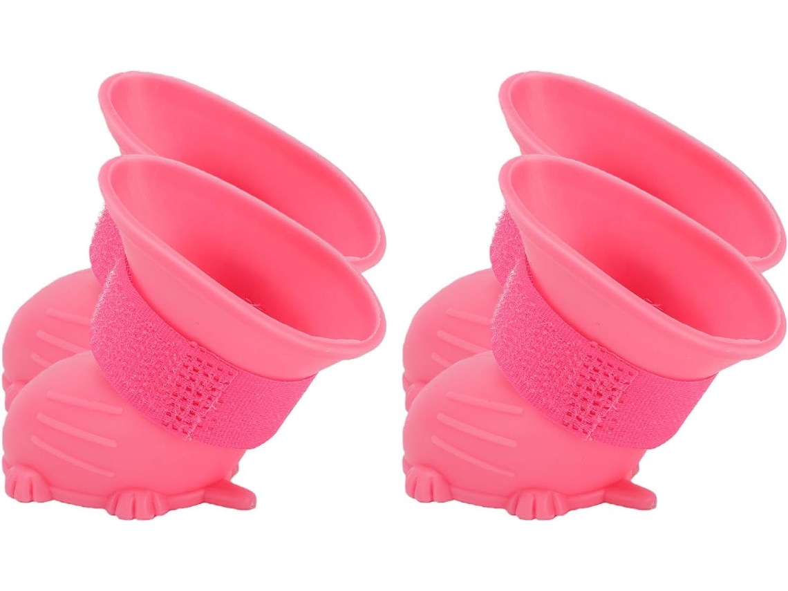 Botas De Chuva Cães, Conjunto De 4 Peças, Antiderrapantes E Impermeáveis Em Tpe Tamanho M 5x4cm 2x1, 6 Polegadas
