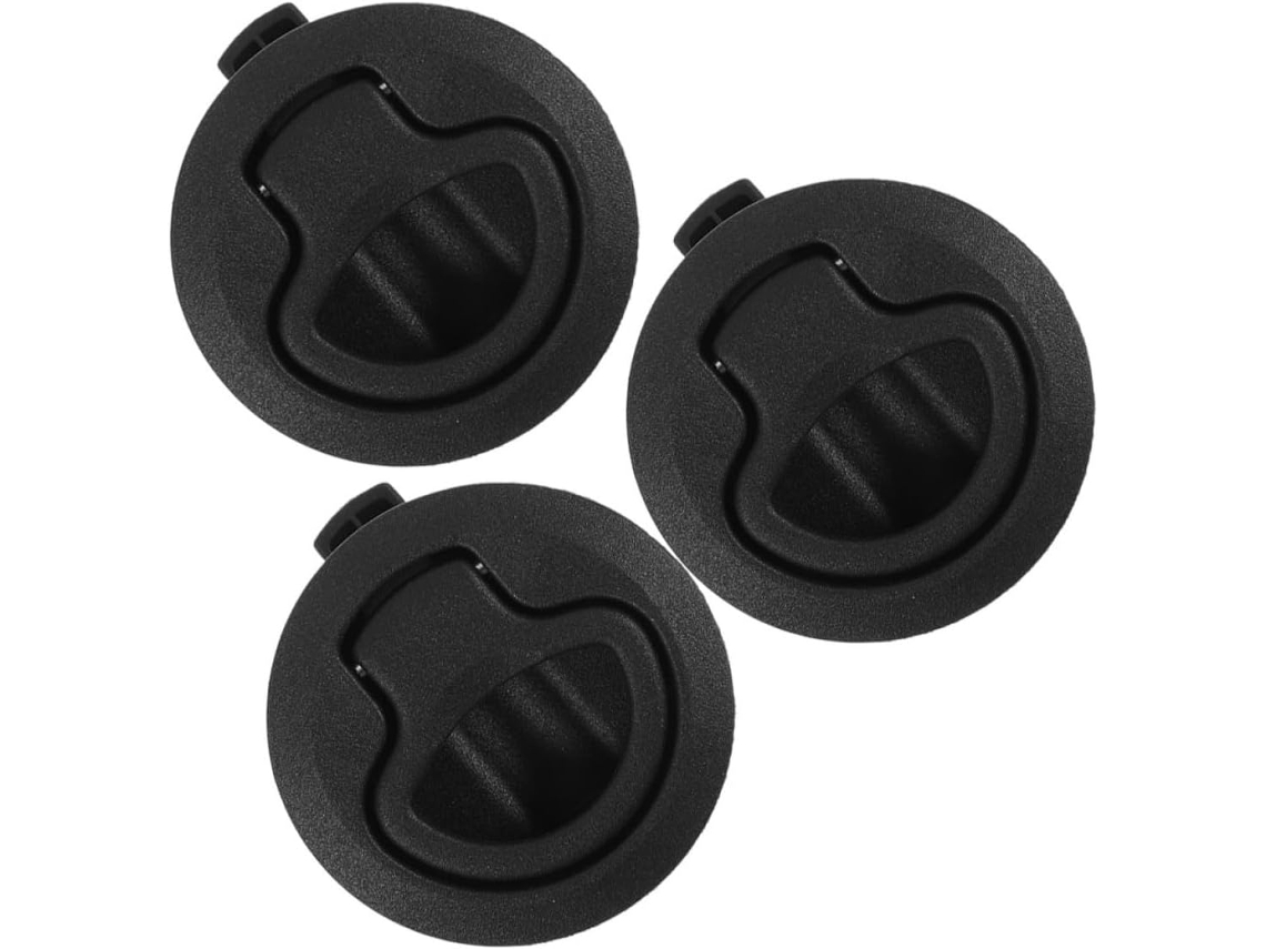 Conjunto de 3 suportes para armário de RV com cabeça redonda pequena para