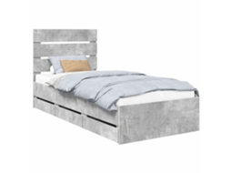 Estrutura da Cama Cinzento 90 X 200 Cm Madeira de Engenharia MAISON EXCLUSIVE
