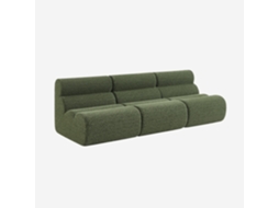 Sofá Modular Em Tecido Efeito Alpaca, 3 Lugares , Verde Caqui