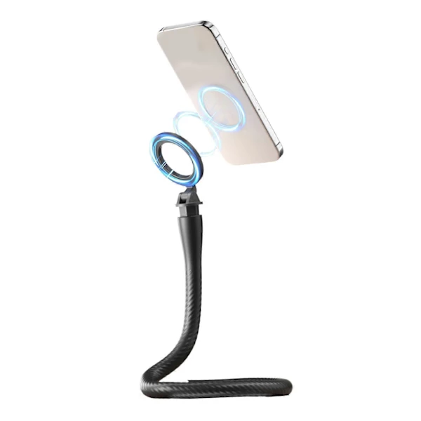 Suporte Magnético Flexível Para Celular Com Mecanismo Giratório, Suporte Dobrável, Braço Flexível Para Celular, Capacidade De Carga De 300g Com Parafu