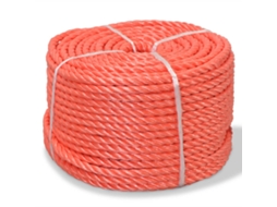 Vidaxl Corda Torcida Em Polipropileno 14 Mm 100 M Laranja