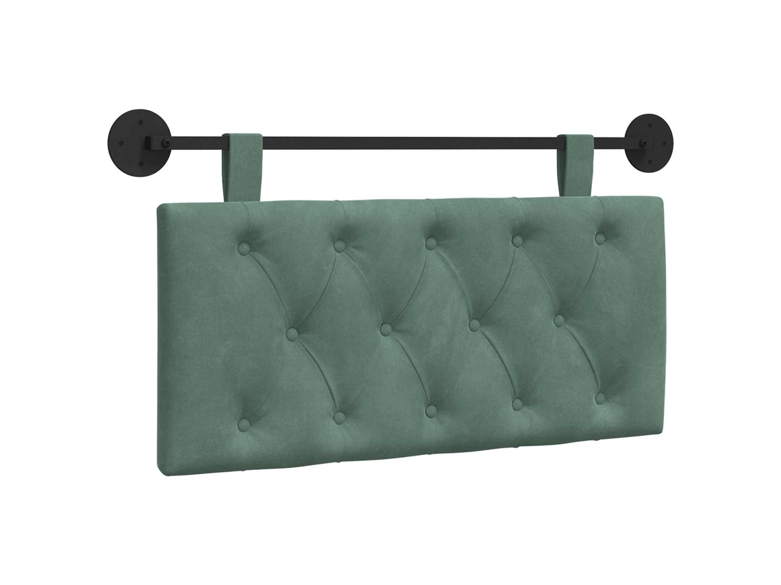 Conjunto 1 Cabeceira Moderna Vidaxl Verde Veludo (100 X 55 X 7 Cm)