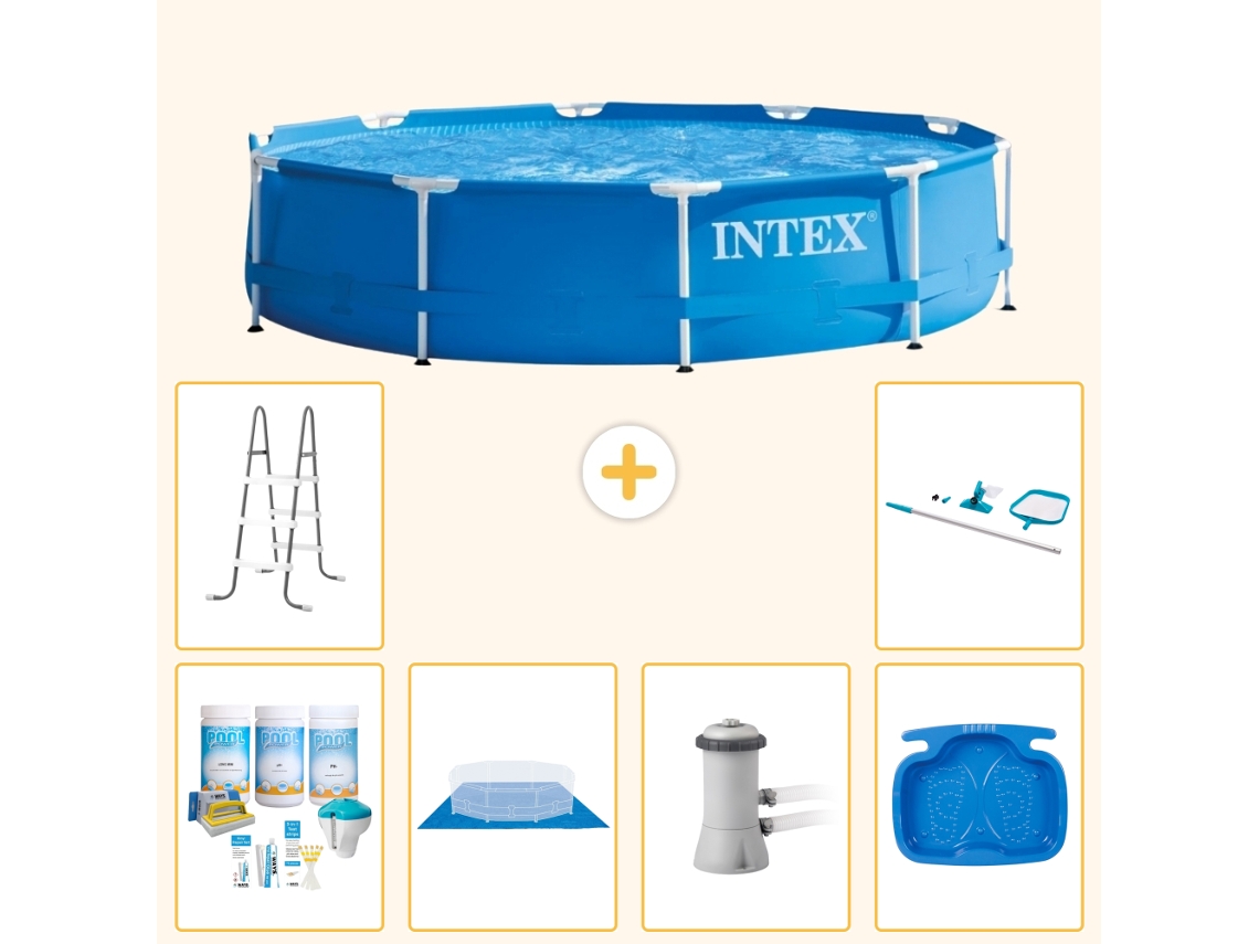 Intex Piscina Com Estrutura Redonda - 366x76 Cm - 7-peças S21011