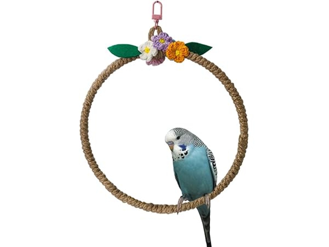 Balanços para Pássaros, Brinquedo Suspenso Gaiolas de Papagaios, Corda de Juta, Adequado Ideal para Crianças, Educativo, Durável, Perfeito STELASPLEN