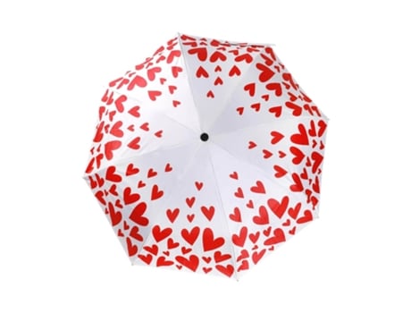 Guarda-chuva Itotal Dobrável Duomatic Follow Your Heart Branco