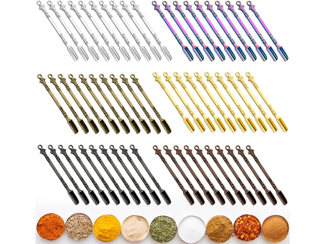 60 Mini Colheres Espátulas, Colheres De Metal 8, 2cm 3, 23 Polegadas