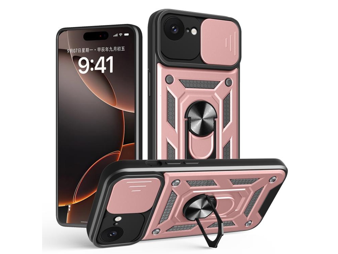 Capa Para Iphone 17e - Tampa Deslizante Para Câmera - Tpu Pc