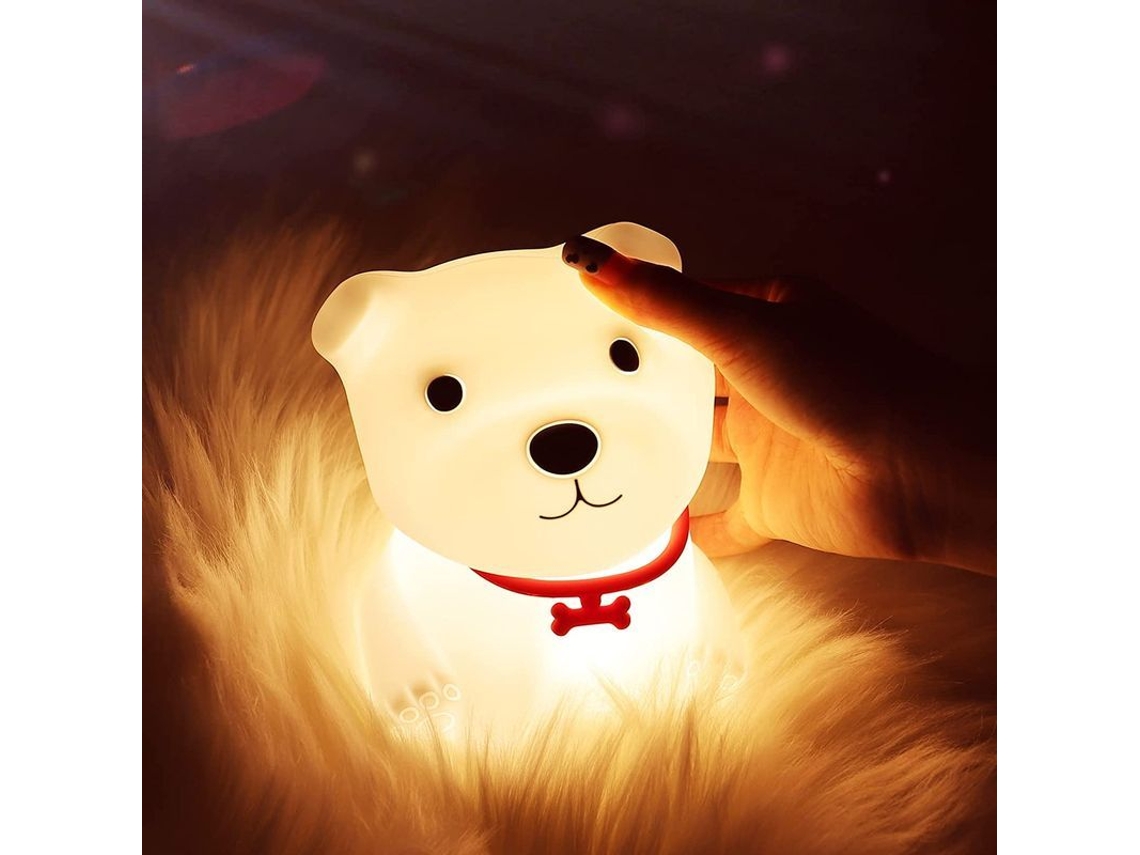Nova Line luz de Noite Cachorro Fofo para Quarto, Presente de Aniversário Bebê Menino Menina, Usb