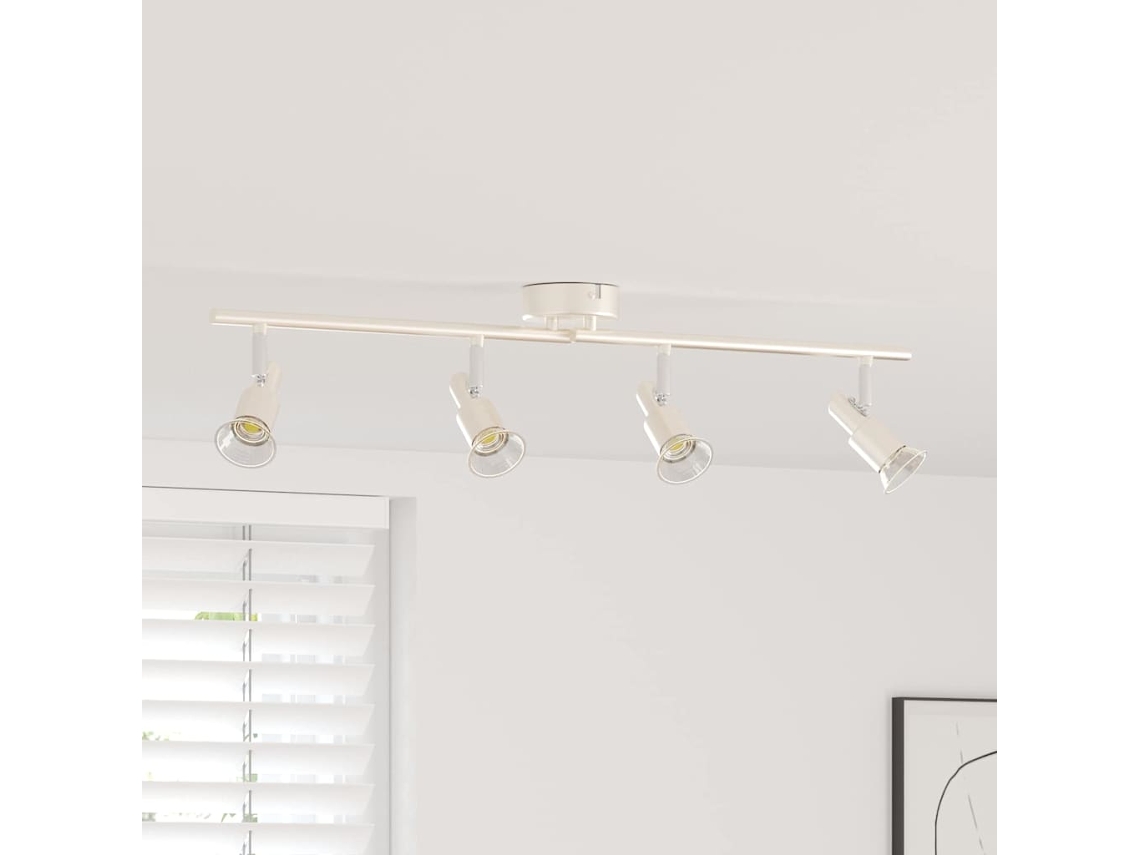 Vidaxl Foco De Teto Com Holofotes Níquel 70 X 9 X 12,5 Cm Aço