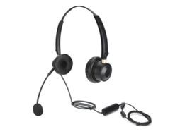 Fone de ouvido binaural para telefone de escritório com microfone e controle de áudio CHABERLU