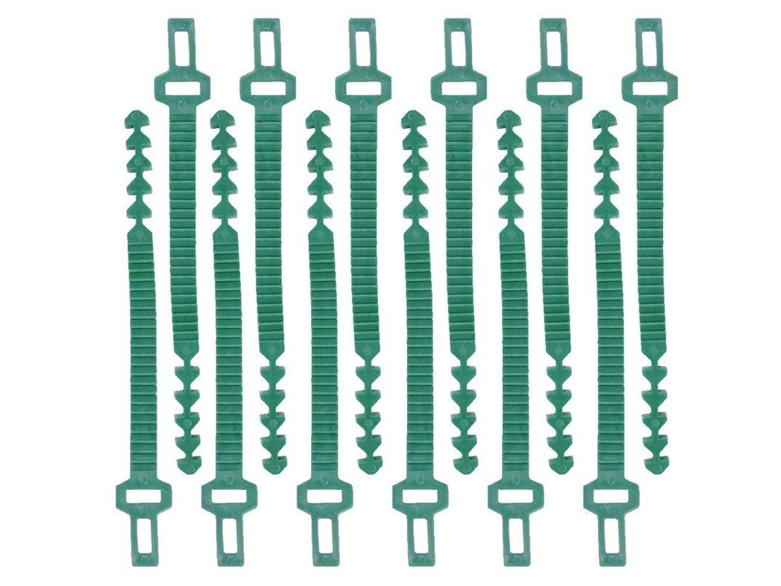 2026-12 Unidades De Ataduras Para Plantas Verdes 24cm, Hechas De Goma Suave Y Resistente Pe, Reutilizables