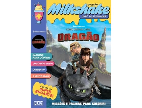 Livro Milkshake Como Treinar O Seu Dragao - Pixel De Diversos (português Do Brasil)